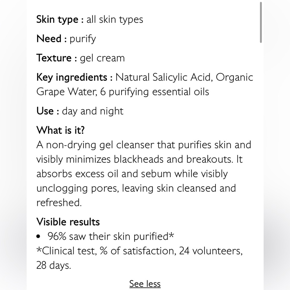 Caudalie Vinopure Purifying Gel Cleanser 2x 75ml French beauty - Picture 5 of 8